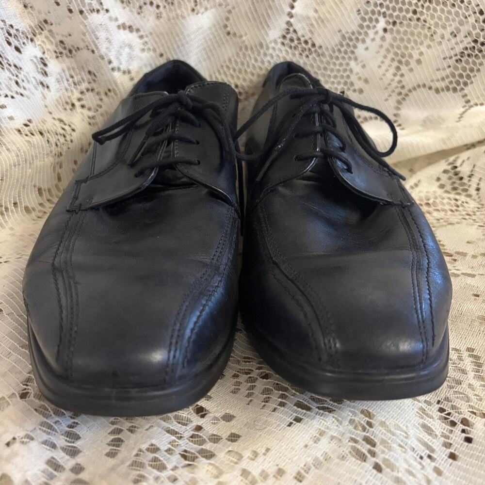 ECCO Men's 47 (US 13/13.5) Black Leather Derby Oxford Shoes